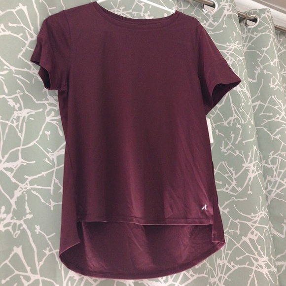 Women beet color high low t-shirt - Picture 1 of 3